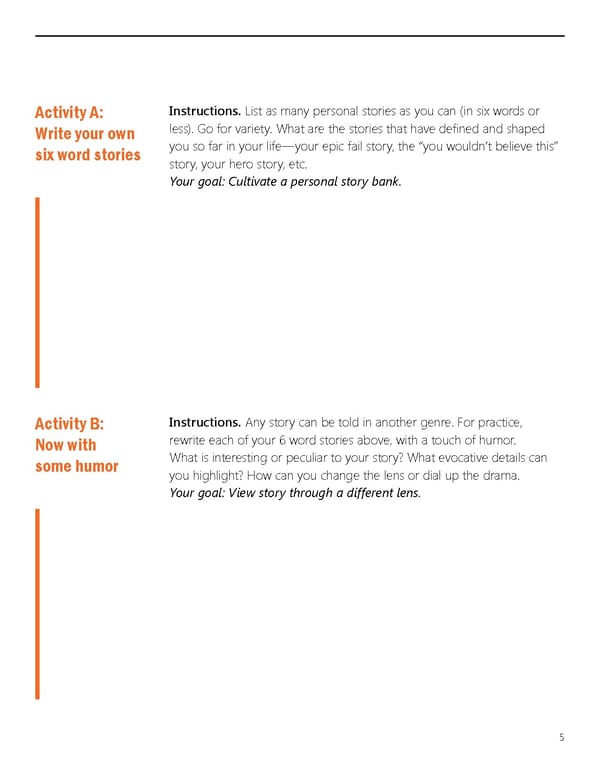 The Power of Story Workbook - Page 4